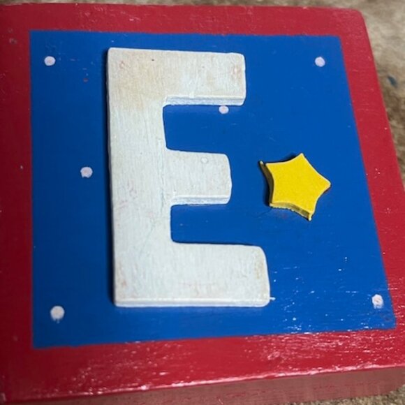 VTG 7 Piece Wooden Christmas JOY NOEL Blocks Picture Frames Table Decor 2.5" - Picture 14 of 14